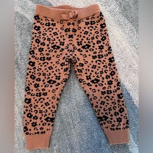 Janie & Jack leopard print ponte pants 18-24M